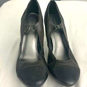 MEEONA black/gray heels WOMENS